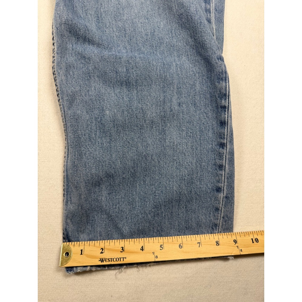 Levis 550 Relaxed Fit Tapered Leg Light Wash Blue Denim Jeans Mens 42x32 - Picture 12 of 12